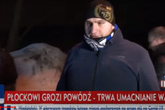 Kibic Wisły na antenie TVP o zagrożeniu powodziowym w Płocku