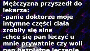Humor: Mężczyzna przyszedł do lekarza