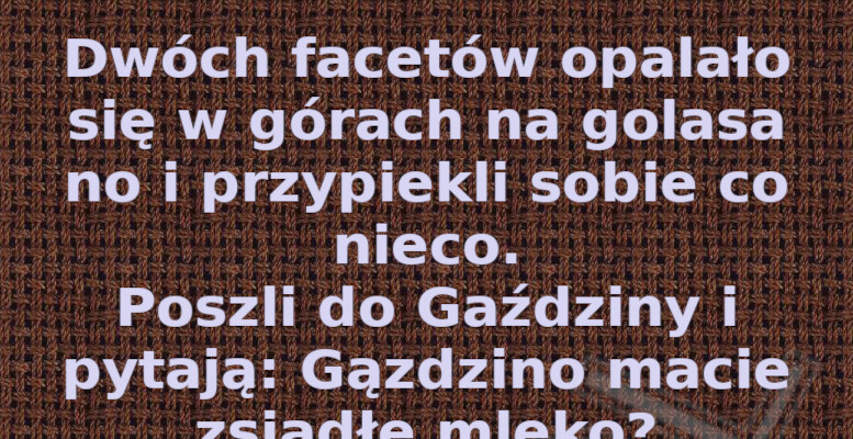 Humor: Dwóch facetów opalało się w górach